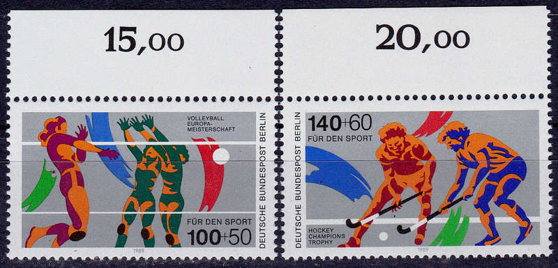 GERMANY BERLIN 1989, 9 Feb. SPORTS, set, MNH, CV +/-R 120.00 view scans