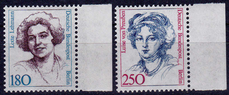 GERMANY BERLIN 1989, 13 July. FAMOUS WOMEN, set, MNH, CV +/-R 255.00 view scans