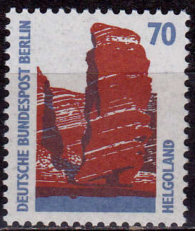 GERMANY BERLIN 1990, 21 June. SIGHTSEEINGS HELGOLAND, single, MNH, CV +/-R 55.00 view scans