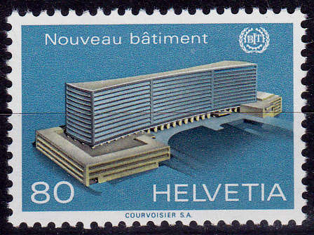 SWITZERLAND ILO 1974, 30 May. OPENING NEW ILO BLDG, single, MNH, CV +/-R 15.00 view scans