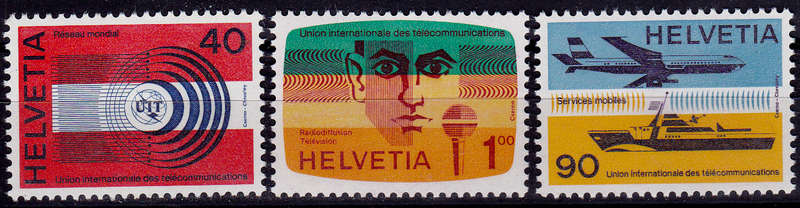SWITZERLAND ITU 1976, 12 Feb. ITU ACTIVITIES, set, MNH, CV +/-R 35.00 view scans