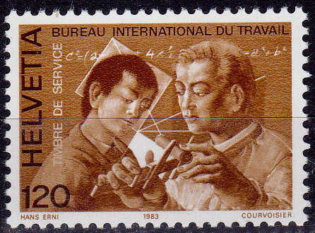 SWITZERLAND ILO 1983, 22 Aug. PEOPLE AT WORK, single, MNH, CV +/-R 20.00 view scans