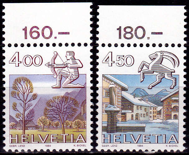 SWITZERLAND 1984, 21 Feb. DEFINITIVE ISSUE, set, MNH, CV +/-R 175.00 view scans
