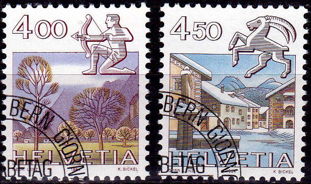 SWITZERLAND 1984, 21 Feb. DEFINITIVE ISSUE, set, CTO, CV +/-R ?? view scans