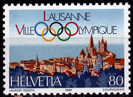 SWITZERLAND 1984, 21 Feb. 60th ANNIV INTL OLYMPIC COMMITTEE, single, MNH, CV +/-R 20.00 view scans