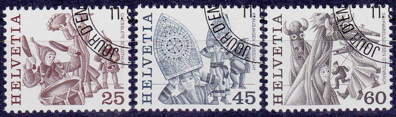 SWITZERLAND 1984, 11 Sept. DEFINITIVE ISSUES, set, CTO, CV +/-R ?? view scans