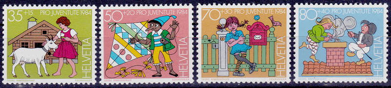 SWITZERLAND 1984, 26 Nov. PRO JUVENTUTE, set, MNH, CV +/-R 75.00 view scans