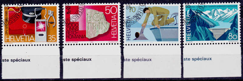 SWITZERLAND 1985, 19 Feb. ANNIVERSARIES, set, CTO, CV +/-R ?? view scans