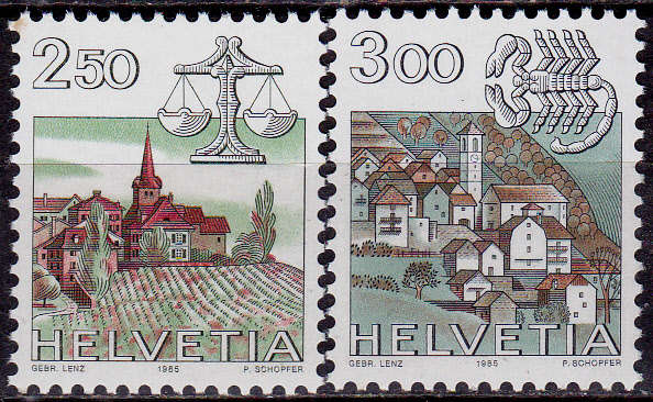 SWITZERLAND 1985, 19 Feb. DEFINITIVE ISSUES, set, MNH, CV +/-R 115.00 view scans