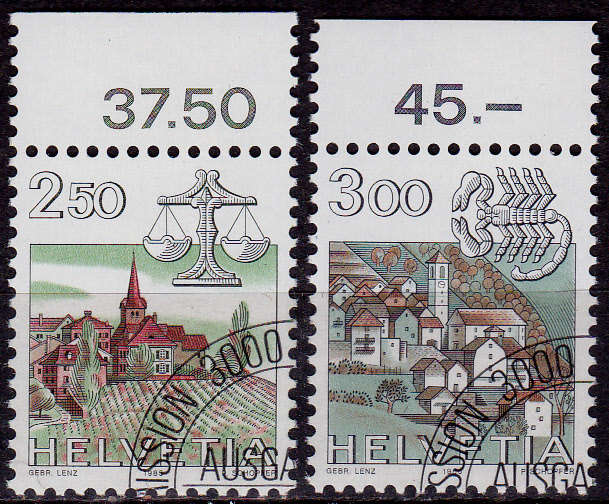 SWITZERLAND 1985, 19 Feb. DEFINITIVE ISSUES, set, CTO, CV +/-R ?? view scans