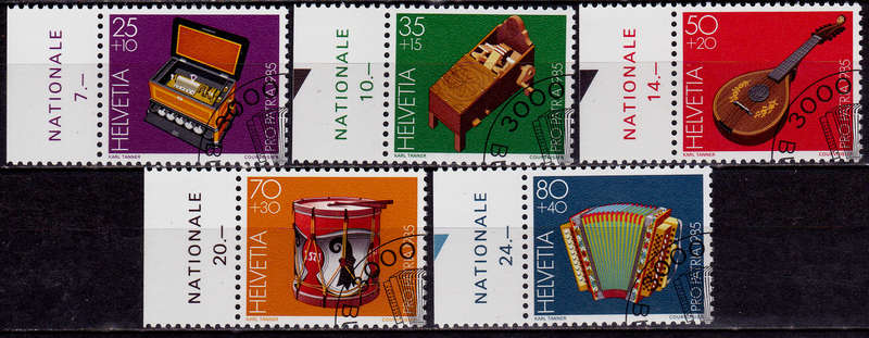 SWITZERLAND 1985, 28 May. PRO PATRIA INSTRUMENTS, set, CTO, CV +/-R ?? view scans