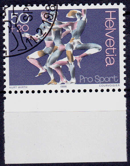 SWITZERLAND 1986, 11 Feb. SURTAX NATIONAL SPORT FED, single, CTO, CV +/-R ?? view scans