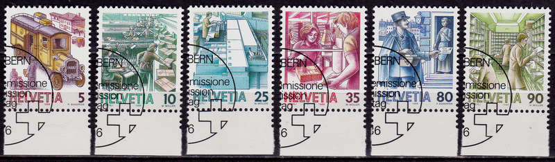 SWITZERLAND 1986, 9 Sept. DEFINITIVE ISSUES, set, CTO, CV +/-R ?? view scans