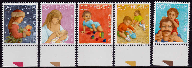 SWITZERLAND 1987, 24 Nov. PRO JUVENTUTE CHILD DEV, set, MNH, CV +/-R 105.00 view scans