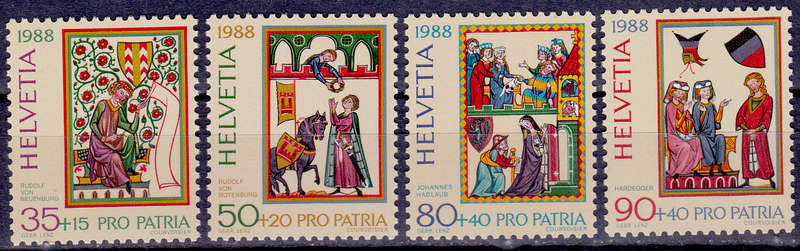 SWITZERLAND 1988, 24 May. PRO PATRIA, set, MNH, CV +/-R 70.00 view scans