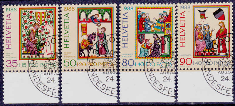 SWITZERLAND 1988, 24 May. PRO PATRIA, set, CTO, CV +/-R ?? view scans