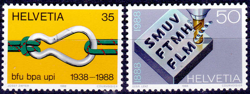 SWITZERLAND 1988, 13 Sept. ANNIVERSARIES, set, MNH, CV +/-R 20.00 view scans