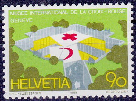 SWITZERLAND 1988, 13 Sept. INTL RED CROSS MUSEUM, single, MNH, CV +/-R 20.00 view scans