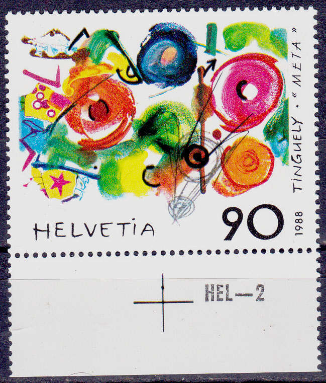 SWITZERLAND 1988, 25 Nov. CONTEMPORARY ART, single, MNH, CV +/-R 70.00 view scans