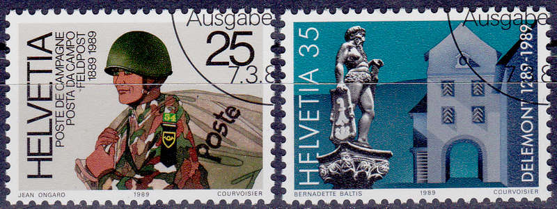 SWITZERLAND 1989, 7 March. ANNIVERSARIES, set, CTO, CV +/-R ?? view scans