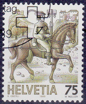 SWITZERLAND 1989, 7 March. DEFINITIVE ISSUE, single, CTO, CV +/-R ?? view scans