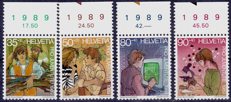 SWITZERLAND 1989, 24 Nov. PRO JUVENTUTE CHILD DEV, set, MNH, CV +/-R 70.00 view scans