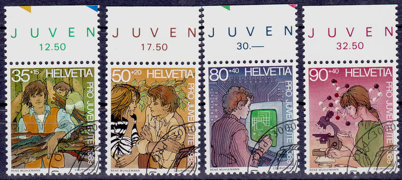 SWITZERLAND 1989, 24 Nov. PRO JUVENTUTE CHILD DEV, set, CTO, CV +/-R ?? view scans