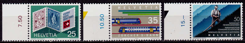 SWITZERLAND 1990, 6 March. ANNIVERSARIES, set, MNH, CV +/-R 30.00 view scans