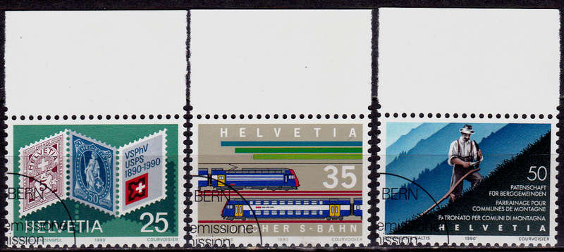 SWITZERLAND 1990, 6 March. ANNIVERSARIES, set, CTO, CV +/-R ?? view scans