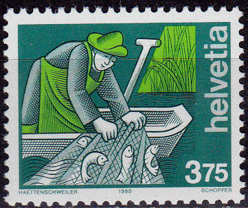 SWITZERLAND 1990, 6 March. DEFINITIVE ISSUE, single, MNH, CV +/-R 70.00 view scans