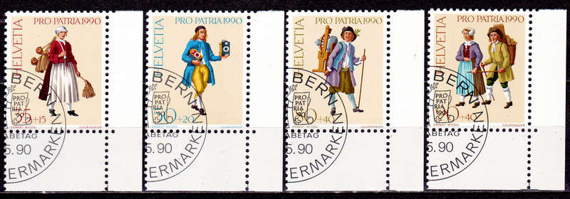 SWITZERLAND 1990, 22 May. PRO PATRIA 700th ANNIV ART CULTURE, set, CTO, CV +/-R ?? view scans