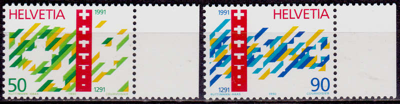 SWITZERLAND 1990, 5 Sept. 700th ANNIV OF THE CONFEDERATION, set, MNH, CV +/-R 40.00 view scans