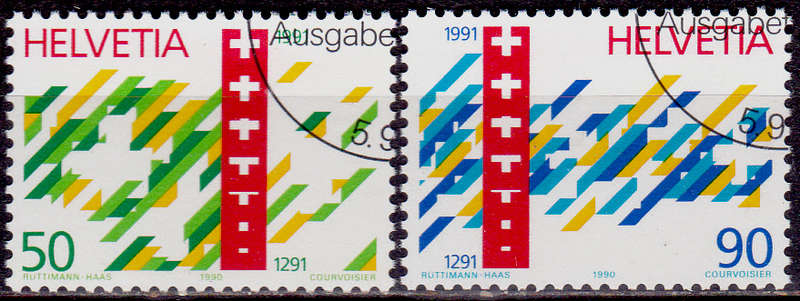 SWITZERLAND 1990, 5 Sept. 700th ANNIV OF THE CONFEDERATION, set, CTO, CV +/-R ?? view scans