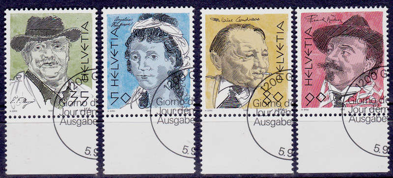SWITZERLAND 1990, 5 Sept. PORTRAITS, set, CTO, CV +/-R ?? view scans