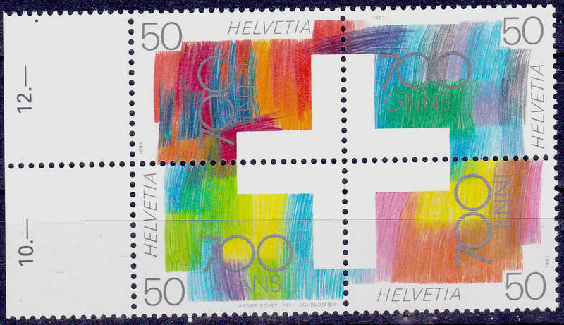 SWITZERLAND 1991, 22 Feb. 700th ANNIV OF CONFEDERATION, block, MNH, CV +/-R 40.00 view scans