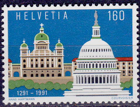 SWITZERLAND 1991, 22 Feb. 700th ANNIV OF CONFEDERATION, single, MNH, CV +/-R 15.00 view scans