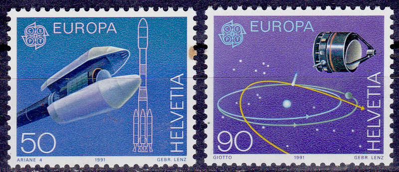 SWITZERLAND 1991, 14 May. EUROPA STAMPS, set, MNH, CV +/-R 40.00 view scans