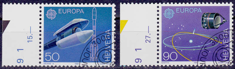 SWITZERLAND 1991, 14 May. EUROPA STAMPS, set, CTO, CV +/-R ?? view scans