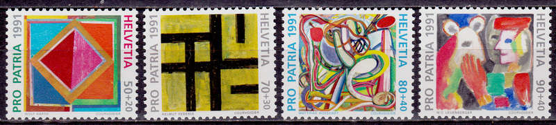 SWITZERLAND 1991, 14 May. PRO PATRIA 700th ANNIV ART CULTURE, set, MNH, CV +/-R 75.00 view scans