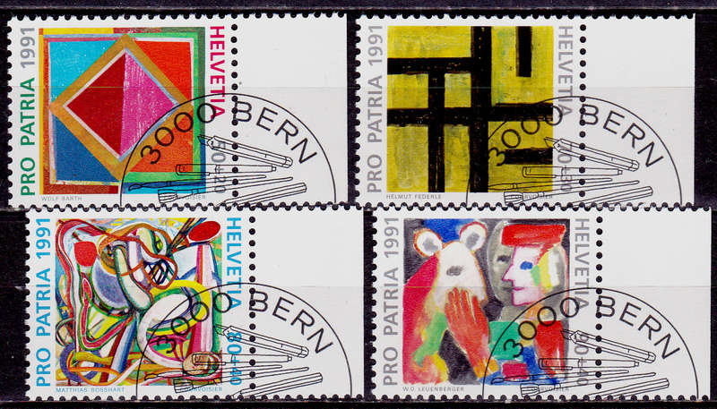 SWITZERLAND 1991, 14 May. PRO PATRIA 700th ANNIV ART CULTURE, set, CTO, CV +/-R ?? view scans