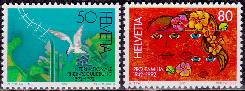 SWITZERLAND 1992, 24 March. ANNIVERSARIES, set, MNH, CV +/-R 25.00 view scans