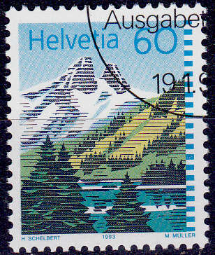 SWITZERLAND 1993, 19 Jan. DEFINITIVE ISSUE, single, CTO, CV +/-R ?? view scans