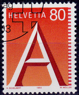 SWITZERLAND 1993, 19 Jan. DEFINITIVE ISSUE, single, CTO, CV +/-R ?? view scans