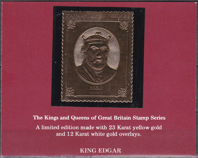 ENGLAND 1977 KINGS and QUEENS GB STAMP SERIES, Gold foil, MNH, CV +/-R ?? view scans