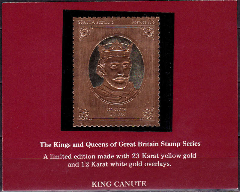 ENGLAND 1977 KINGS and QUEENS GB STAMP SERIES, Gold foil, MNH, CV +/-R ?? view scans
