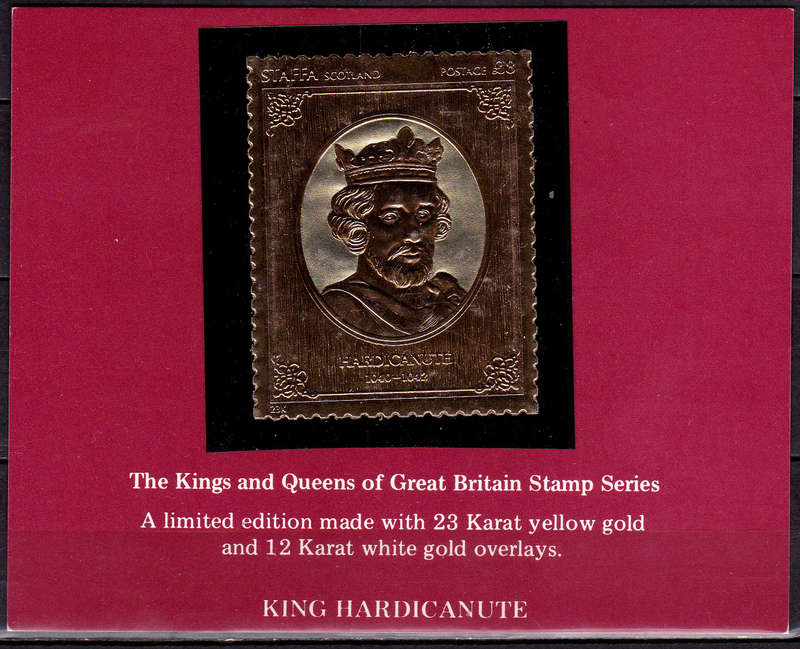 ENGLAND 1977 KINGS and QUEENS GB STAMP SERIES, Gold foil, MNH, CV +/-R ?? view scans
