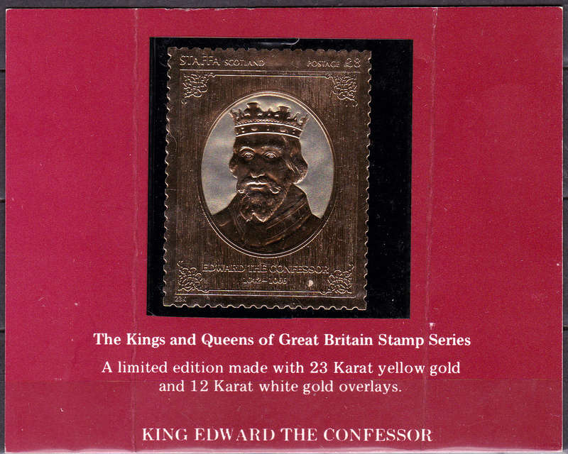 ENGLAND 1977 KINGS and QUEENS GB STAMP SERIES, Gold foil, MNH, CV +/-R ?? view scans