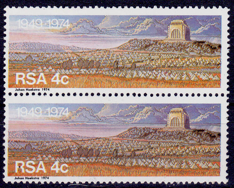 RSA 1974, 6 Dec. 25th ANNIV VOORTREKKER MONUMENT, single pair, MNH, CV R 5.00 view scans