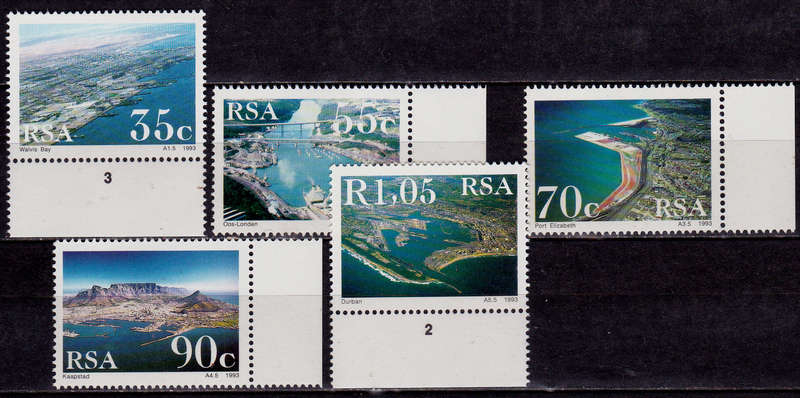 RSA 1993, 28 Jan. SA HARBOURS, set, MNH, CV R 23.00 view scans