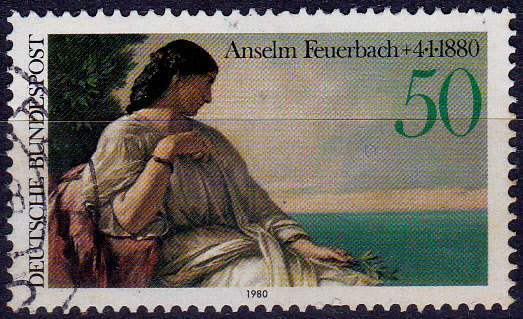 GERMANY 1980, 10 Jan. 100th ANNIV DEATH ANSELM FEUERBACH, single, UH, CV+/- R 5.00 view scans